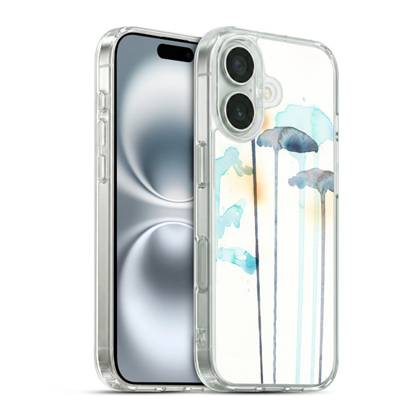 Wyanne Nature Blue Botanical Watercolour Soft Gel Case for Apple iPhone 16 & MagSafe