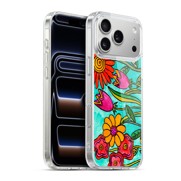 Wyanne Nature Funky Flowers Soft Gel Case for Apple iPhone 17 Pro Max