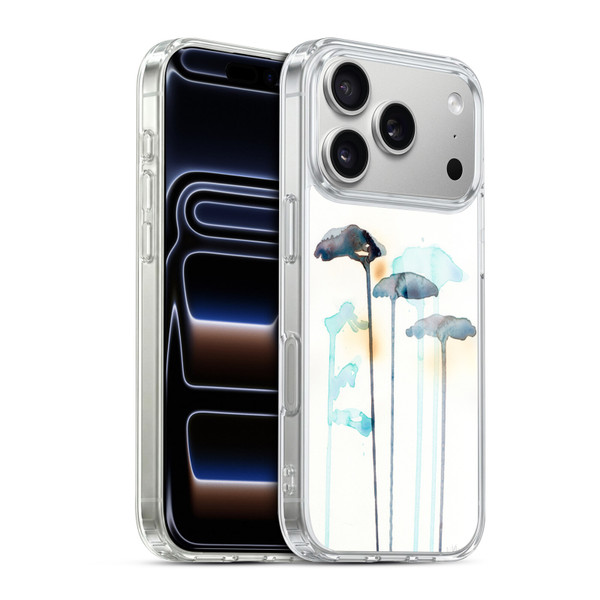 Wyanne Nature Blue Botanical Watercolour Soft Gel Case for Apple iPhone 17 Pro