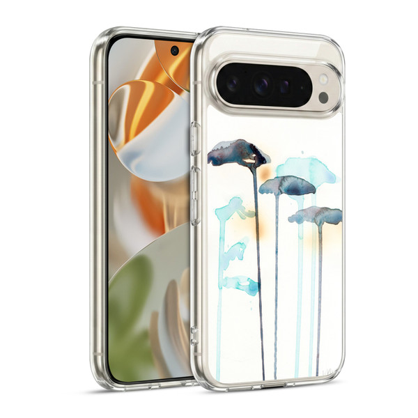 Wyanne Nature Blue Botanical Watercolour Soft Gel Case for Google Pixel 9 / Pixel 9 Pro