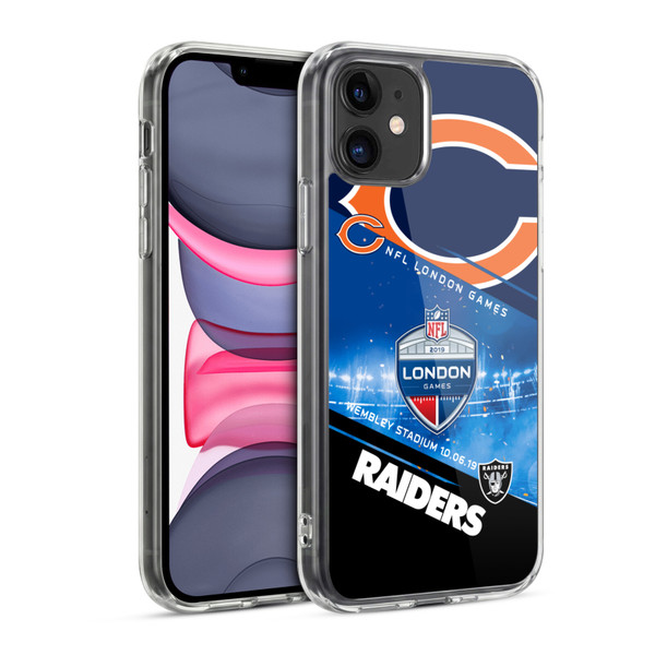 NFL 2019 London Games Bears VS. Raiders Soft Gel Case for Apple iPhone 11