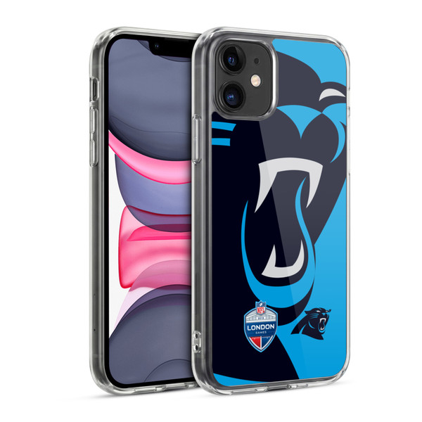 NFL 2019 London Games Oversized Panthers Soft Gel Case for Apple iPhone 11
