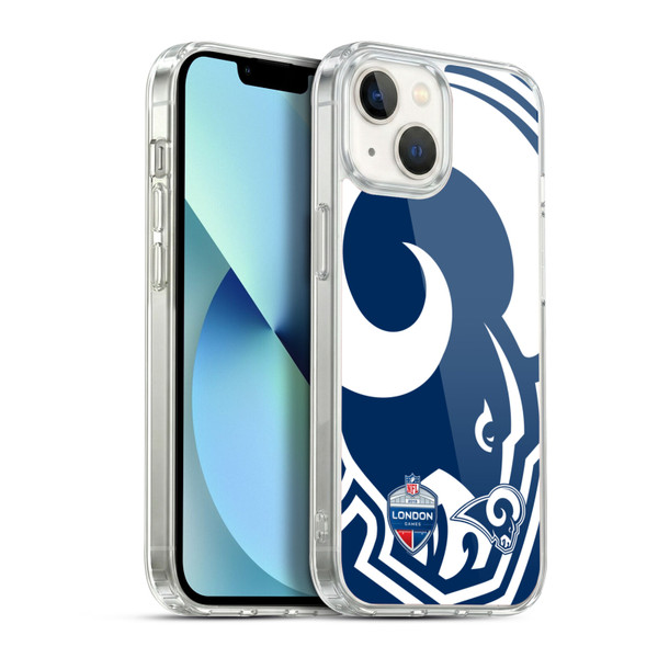 NFL 2019 London Games Oversized Rams Soft Gel Case for Apple iPhone 13