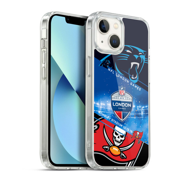 NFL 2019 London Games Panthers VS. Buccaneers Soft Gel Case for Apple iPhone 13