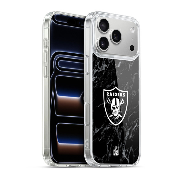 NFL Las Vegas Raiders Graphics Coloured Marble Soft Gel Case for Apple iPhone 17 Pro Max