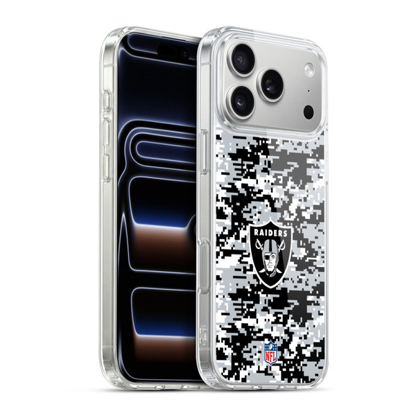 NFL Las Vegas Raiders Graphics Digital Camouflage Soft Gel Case for Apple iPhone 17 Pro Max