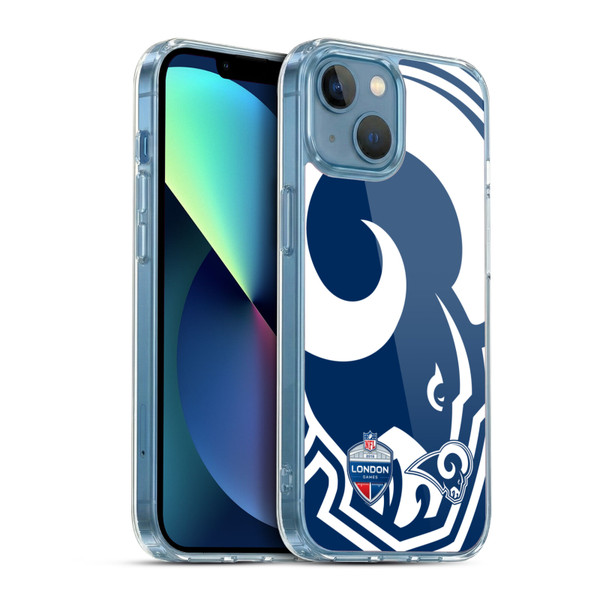 NFL 2019 London Games Oversized Rams Soft Gel Case for Apple iPhone 13 Mini & MagSafe