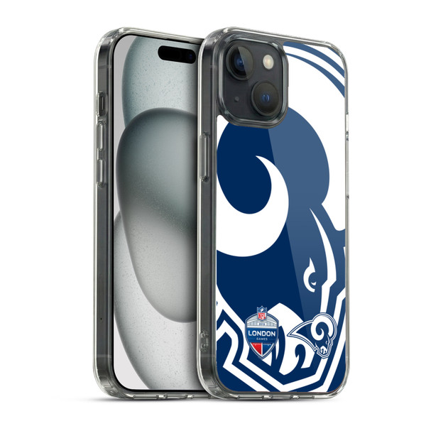 NFL 2019 London Games Oversized Rams Soft Gel Case for Apple iPhone 15 & MagSafe