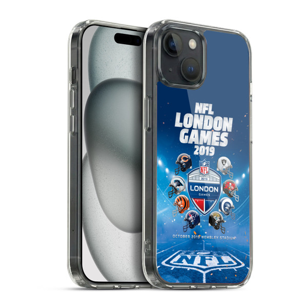 NFL 2019 London Games All Teams Soft Gel Case for Apple iPhone 15 Plus & MagSafe