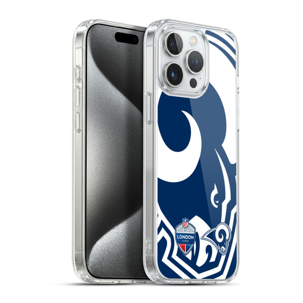 NFL 2019 London Games Oversized Rams Soft Gel Case for Apple iPhone 15 Pro Max & MagSafe