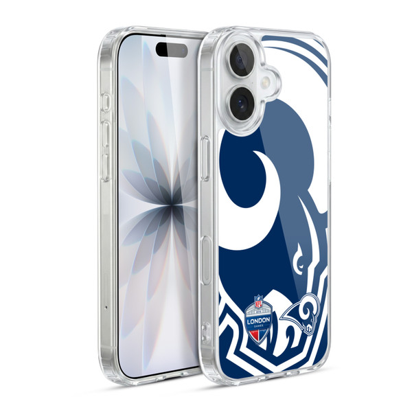 NFL 2019 London Games Oversized Rams Soft Gel Case for Apple iPhone 17