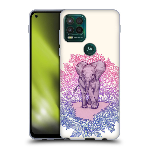 Micklyn Le Feuvre Animals Cute Baby Elephant Soft Gel Case for Motorola Moto G Stylus 5G 2021