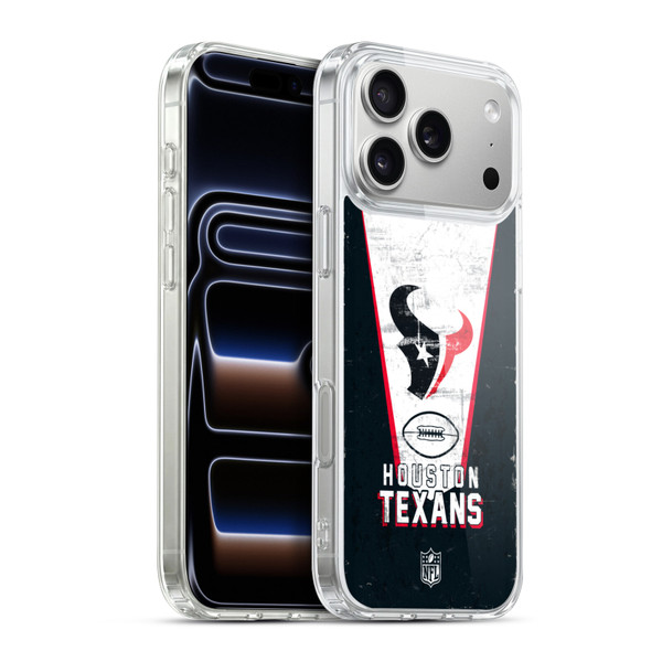NFL Houston Texans Logo Art Banner Soft Gel Case for Apple iPhone 17 Pro Max