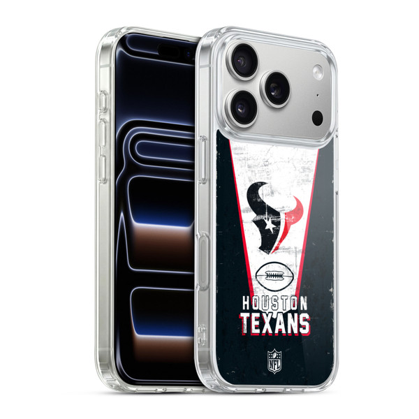 NFL Houston Texans Logo Art Banner Soft Gel Case for Apple iPhone 17 Pro