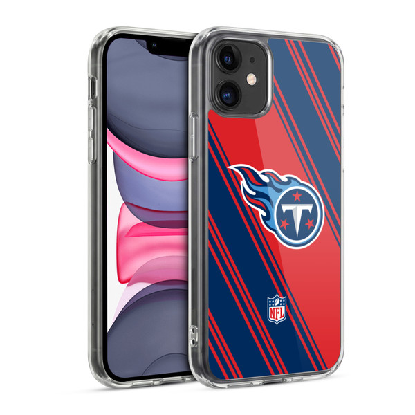 NFL Tennessee Titans Artwork Stripes Soft Gel Case for Apple iPhone 11