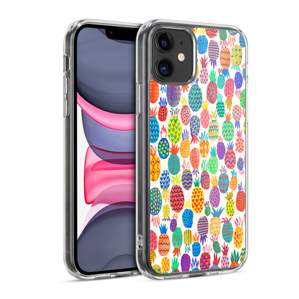 Ninola Patterns Cute Pineapples Soft Gel Case for Apple iPhone 11