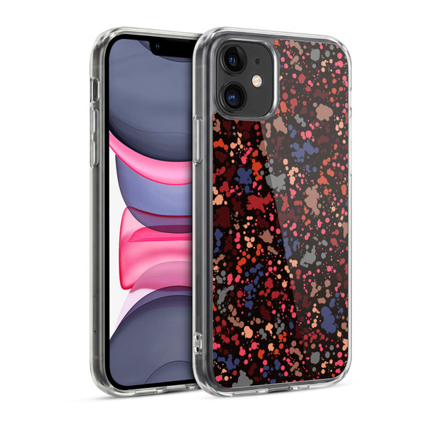 Ninola Patterns Dark Colourful Splatter Drops Soft Gel Case for Apple iPhone 11