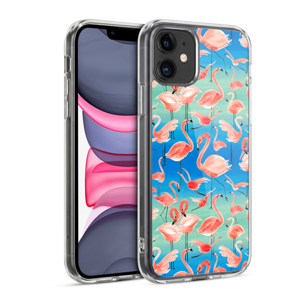 Ninola Patterns Flamingos Soft Gel Case for Apple iPhone 11