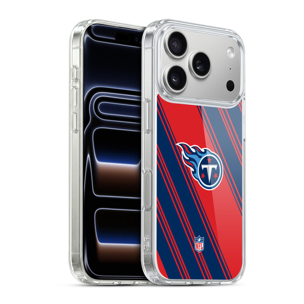 NFL Tennessee Titans Artwork Stripes Soft Gel Case for Apple iPhone 17 Pro