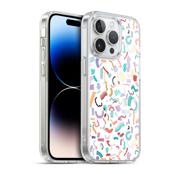 Ninola Patterns Cute Curly Shapes White Soft Gel Case for Apple iPhone 13 Pro & MagSafe