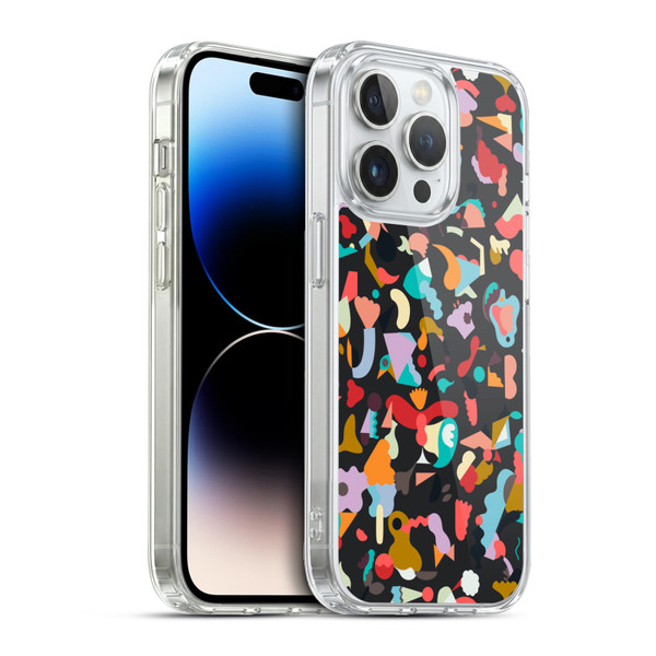 Ninola Patterns Imaginary Geo Animals Black Soft Gel Case for Apple iPhone 13 Pro & MagSafe