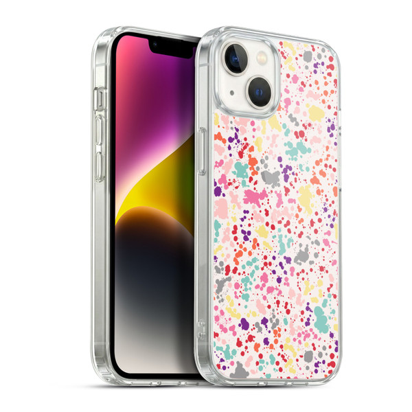 Ninola Patterns Colourful Splatter Drops Soft Gel Case for Apple iPhone 14 Plus & MagSafe