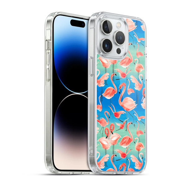 Ninola Patterns Flamingos Soft Gel Case for Apple iPhone 14 Pro Max & MagSafe
