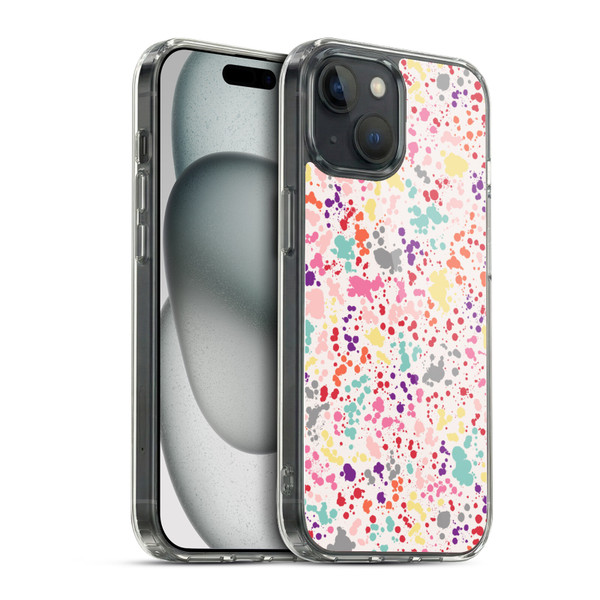 Ninola Patterns Colourful Splatter Drops Soft Gel Case for Apple iPhone 15 & MagSafe