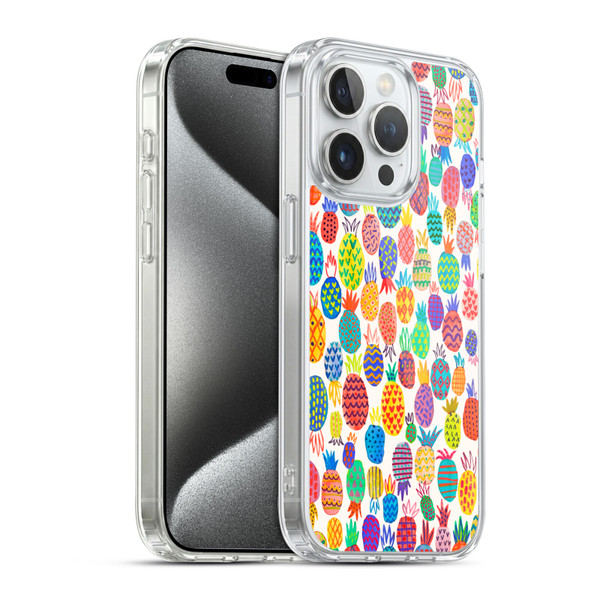 Ninola Patterns Cute Pineapples Soft Gel Case for Apple iPhone 15 Pro & MagSafe