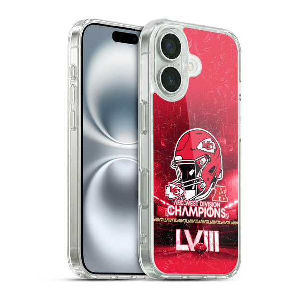NFL 2024 Division Champions AFC Helmet Chiefs Soft Gel Case for Apple iPhone 16 & MagSafe