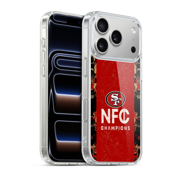 NFL 2024 Division Champions NFC Champ 49ers Soft Gel Case for Apple iPhone 17 Pro