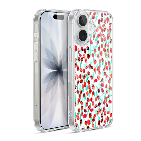 Ninola Patterns Ladybugs On Grass Soft Gel Case for Apple iPhone 17