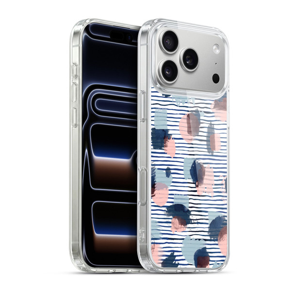 Ninola Patterns Graphic Thoughts Dots Blue Soft Gel Case for Apple iPhone 17 Pro Max
