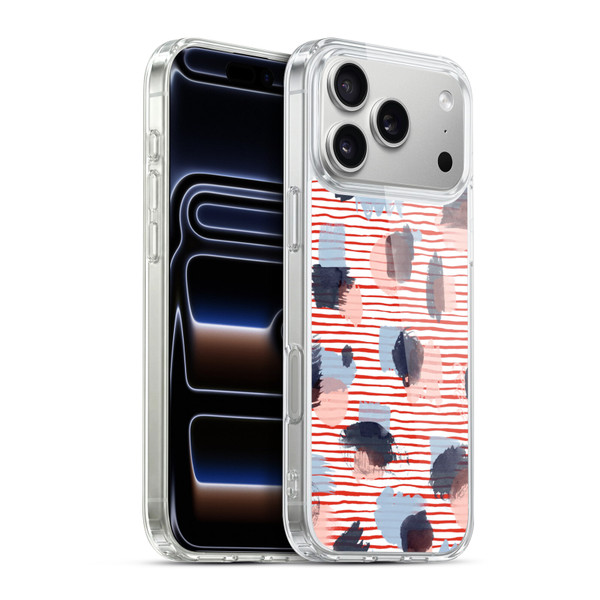 Ninola Patterns Graphic Thoughts Dots Red Soft Gel Case for Apple iPhone 17 Pro Max