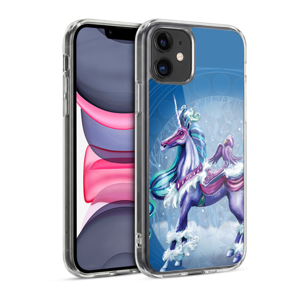 Rose Khan Unicorns Winter Blue Soft Gel Case for Apple iPhone 11