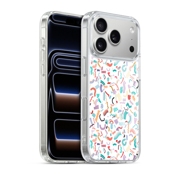 Ninola Patterns Cute Curly Shapes White Soft Gel Case for Apple iPhone 17 Pro
