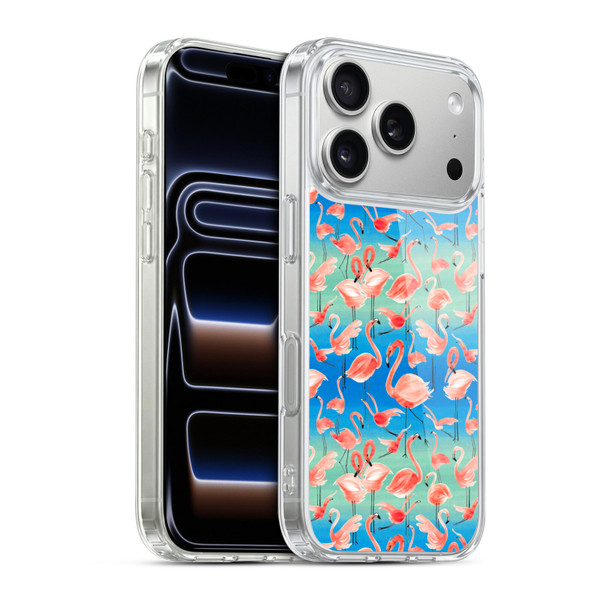 Ninola Patterns Flamingos Soft Gel Case for Apple iPhone 17 Pro