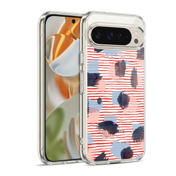 Ninola Patterns Graphic Thoughts Dots Red Soft Gel Case for Google Pixel 9 / Pixel 9 Pro