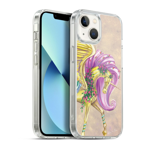 Rose Khan Unicorns Yellow Pegasus Soft Gel Case for Apple iPhone 13