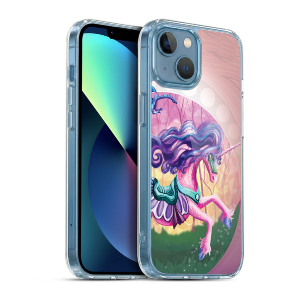 Rose Khan Unicorns Pink Spring Soft Gel Case for Apple iPhone 13 Mini & MagSafe