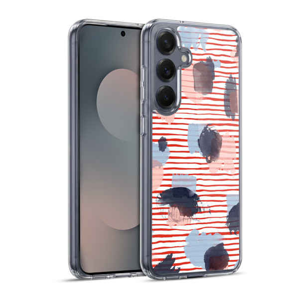 Ninola Patterns Graphic Thoughts Dots Red Soft Gel Case for Samsung Galaxy S25+ & MagSafe