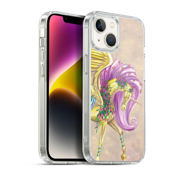 Rose Khan Unicorns Yellow Pegasus Soft Gel Case for Apple iPhone 14