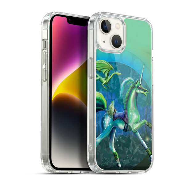 Rose Khan Unicorns Green Summer Soft Gel Case for Apple iPhone 14 Plus & MagSafe