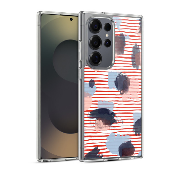 Ninola Patterns Graphic Thoughts Dots Red Soft Gel Case for Samsung Galaxy S25 Ultra & MagSafe
