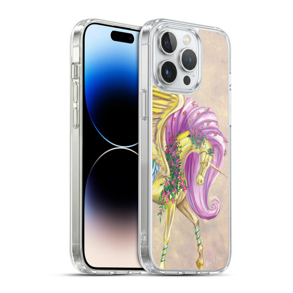 Rose Khan Unicorns Yellow Pegasus Soft Gel Case for Apple iPhone 14 Pro Max & MagSafe