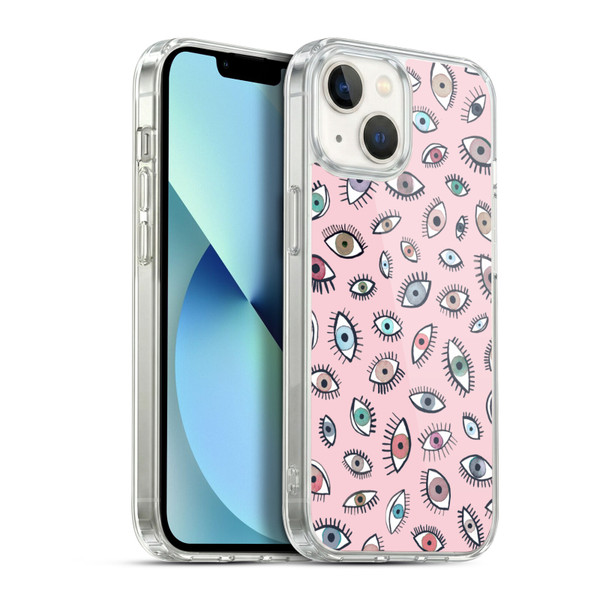 Ninola Patterns 4 Eyes Pink Soft Gel Case for Apple iPhone 13
