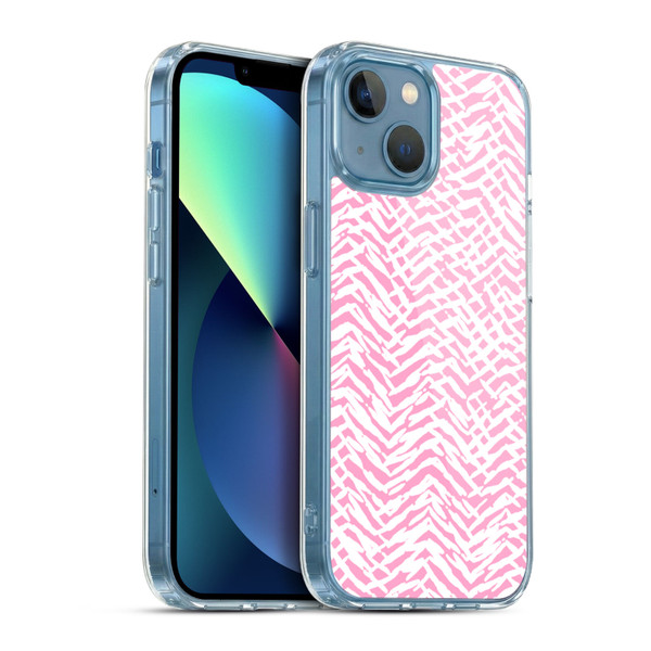 Ninola Patterns 4 Leopard Marks Pink Soft Gel Case for Apple iPhone 13 Mini & MagSafe