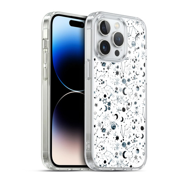 Ninola Patterns 4 Astrology Space White Soft Gel Case for Apple iPhone 13 Pro & MagSafe