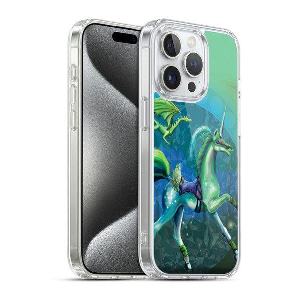 Rose Khan Unicorns Green Summer Soft Gel Case for Apple iPhone 15 Pro & MagSafe