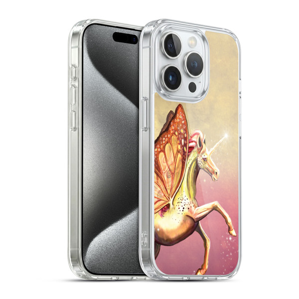 Rose Khan Unicorns Orange Tiger Lily Soft Gel Case for Apple iPhone 15 Pro & MagSafe